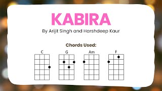 Kabira  Arijit Singh and Harshdeep Kaur  Ukulele Play Along C G Am F [upl. by Blair]