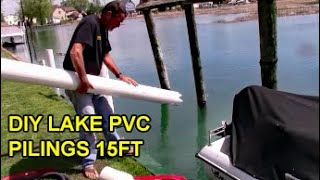 Install PVC Boat Pilings for 170 [upl. by Hillell]