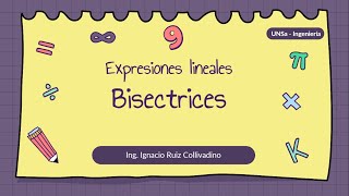 41  Expresiones lineales  Bisectrices [upl. by Doubler530]