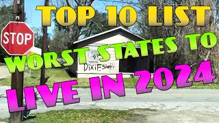 Top 10 List The Worst States To Live In 2024 [upl. by Hyacintha984]