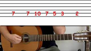 Guitar lesson 2F  Beginner  Seven nation army on one string [upl. by Assiran]