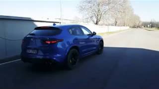 Alfa Romeo Stelvio Quadrifoglio 2018 launch control  amazing exhaust sound  the ultimate SUV [upl. by Ahtenek]