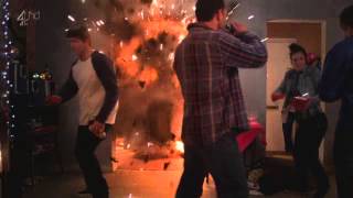 Hollyoaks Stes flat explodes [upl. by Swanhilda]