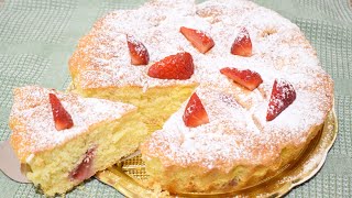 Torta alle fragole e panna nellimpasto velocissima [upl. by Eciral]