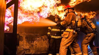 Shipboard firefighting 🔥🧯 Fighting fires on 🇺🇸 US Navy ships [upl. by Emerej]