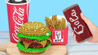 How To Make FAST FOOD KFC Hamburgers From Magnetic Balls Satisfying  DIY Asmr Cooking [upl. by Proudlove322]