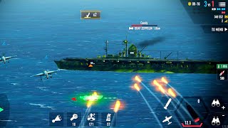 BATTLE OF WARSHIP🏴‍☠️🏴‍☠️  USS Iowa 🆚 Graf Zeppelin  Online Battleship  Victory Battle Of Iowa [upl. by Nnaeilsel818]