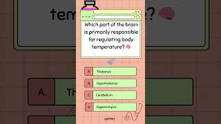 🌡️ Did You Know Your Brain Has Its Own Thermostat mededtrivia brainteasers brainfacts quiz [upl. by Jean250]