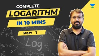 Complete Logarithm in 10 Mins  Ronak Shah  Unacademy CAT [upl. by Ciryl]