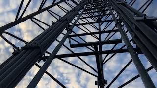 climbing an electrical tower while its sunset norway [upl. by Eyatnod]