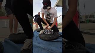 How to change Supermoto tires with Insta360 insta360 supermotonation [upl. by Lola538]