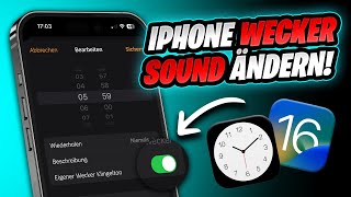 EINFACH jedes Lied als iPhone Wecker Sound ändern ✅ NEU mit iOS 16 🔥 [upl. by Moneta]