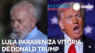 Presidente Lula parabeniza vitória de Donald Trump [upl. by Ekalb]