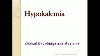 HYPOKALEMIA  CAUSES CLINICAL FEATURES COMPLICATIONS [upl. by Nohj]