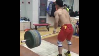 廖晖 Liao Hui Snatch 2017 Winter training in WuzhiShan Olympic Weightlifting [upl. by Lahcim]