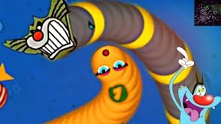 WORMS ZONEIO Funny game oggy with jack Saamp Wali video Shinchan Slitherio 31 [upl. by Nemracledairam553]