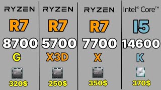 R5 5700X3D VS R7 5800X3D VS R7 8700G VS R7 7700X VS İ5 14600K RYZEN R5 5700 X3D GAMİNG BENCHMARK [upl. by Dnalrah183]