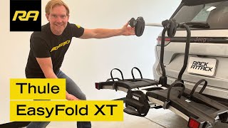 Thule EasyFold XT Hitch Mount Platform Bike Rack Overview [upl. by Enhpad468]