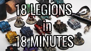 18 LEGIONS IN 18 MINUTES  Legions Imperialis  Army Painting  Horus Heresy [upl. by Vitia544]