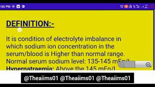 Hypernatremia in HindiEnglish for BscnursingGnm ANM competitive exams medical education [upl. by Barclay]