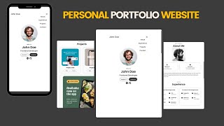 How To Create Responsive Portfolio Website From Scratch [upl. by Anitsua613]