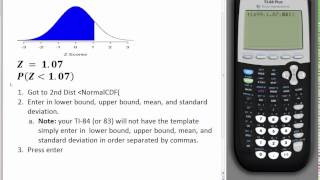 How to find a proportion on TI84 using Normal CDF Command [upl. by Umeh984]