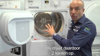 Miele T8164 WP energiezuinige warmtepompdroger van Miele met oa Softcare trommel A label [upl. by Aitel]