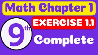 9th Class Math Chapter 1  Exercise 11  Class 9th Math Chapter 1  Math Class 9th Chapter 1 [upl. by Rausch]