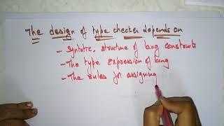 Type checking  Compiler Design  Lec39  Bhanu Priya [upl. by Sherrill]