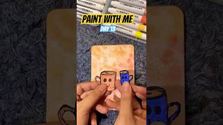 Quick watercolours  painting  simple Painting art acrylicmarkers trending diy [upl. by Eldwun97]