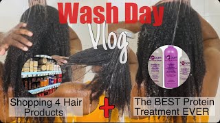 How to use Protein to stop Breakage on Natural Hair  Wash Day Vlog  Aphogee Protein Treatment [upl. by Lexie]