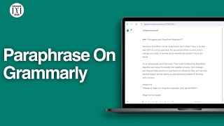 How To Paraphrase On Grammarly [upl. by Aneloc262]