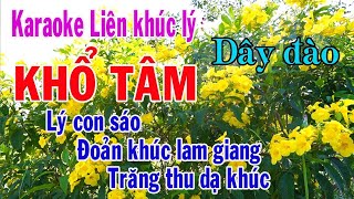 Karaoke Liên khúc lý KHỔ TÂM  DÂY ĐÀO [upl. by Ed]