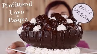 PROFITTEROL UOVO DI PASQUA Ricetta Facile  Profiterole Easter Egg [upl. by Itsym]