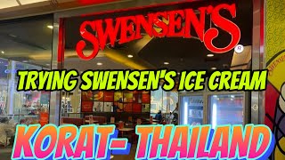 Trying Swensens Ice Cream In Korat Thailand 🇹🇭 [upl. by Ahsuas]