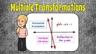 How to Graph amp Describe Multiple Transformations of Linear Function  HSFBFB3 🖤 [upl. by Andris]