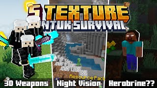 5 TEXTURE PACK UNTUK SURVIVAL  MCPE 121 [upl. by Gabriell96]