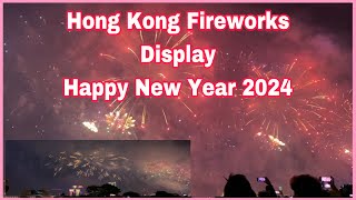 HONG KONG FIREWORKS DISPLAY HAPPY NEW YEAR 2024  LOLANG OFW VLOGS [upl. by Enelhtak817]