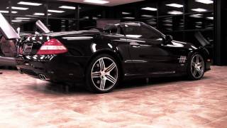 2009 MercedesBenz SL600 Start Revs Roof Action and Details [upl. by Airdnaxila]