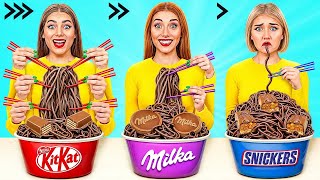 Schnelles Mittleres oder Langsame Essen Challenge  Fantastische FoodHacks von Mega DO Challenge [upl. by Neyud]