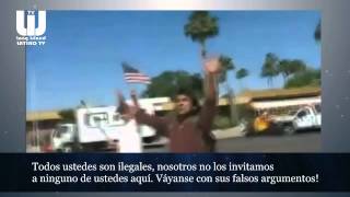 Nativo Americano en protesta antiinmigrante les dice quotTodos ustedes son ilegalesquot [upl. by Jezabella385]