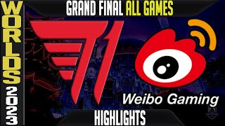 T1 vs WBG Highlights ALL GAMES  S13 Worlds 2023 GRAND FINAL  T1 vs Weibo Gaming [upl. by Htebiram]