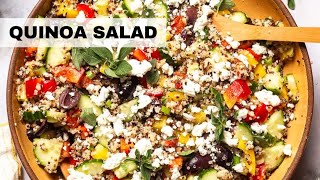 Mediterranean Quinoa Salad Recipe  Healthy Mediterranean Salad [upl. by Donnenfeld]