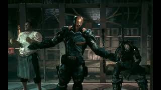 Provoking deathstroke by destroying the last militia bomb batman steamdeck arkhamknight dc [upl. by Anayeek]