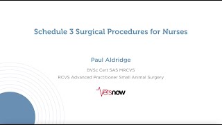 Schedule 3 Surgical Procedures for Nurses [upl. by Neerual624]