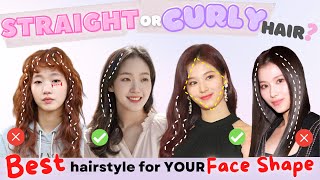 STRAIGHT or CURLY Hair Best Hairstyles for Your FACE  Watch This BEFORE You PERM Your Hair [upl. by Oiluj853]