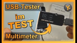 Review USBTester Multimeter zum Messen von Spannung Stromstärke usw an USBAnschlüssen [upl. by Onitselec]