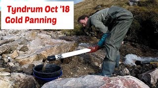 Gold Panning Crom Allt Burn Tyndrum Oct 18 [upl. by Cliff]