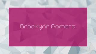 Brooklynn Romero  appearance [upl. by Schaffer]