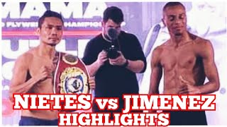 DONNIE NIETES VS NORBELTO JIMENEZ HIGHLIGHTS  BOXING 🥊 [upl. by Brookhouse]